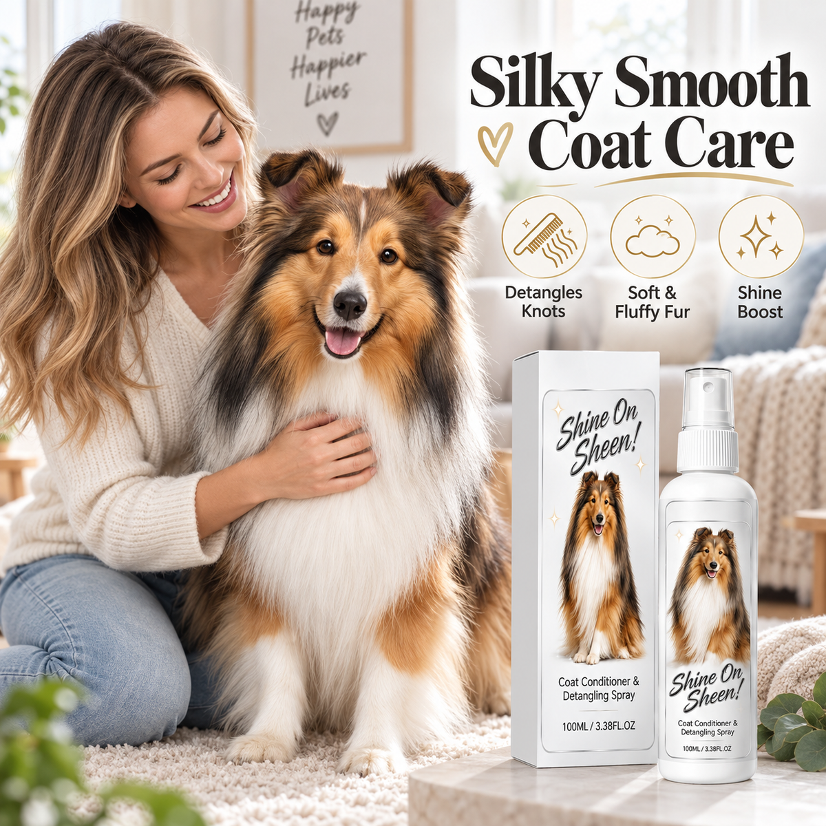 🥳HOT SALE🥳💞50K+ SOLD! Loosens knots, softens & shines. Stress-free grooming – grab yours! ✅