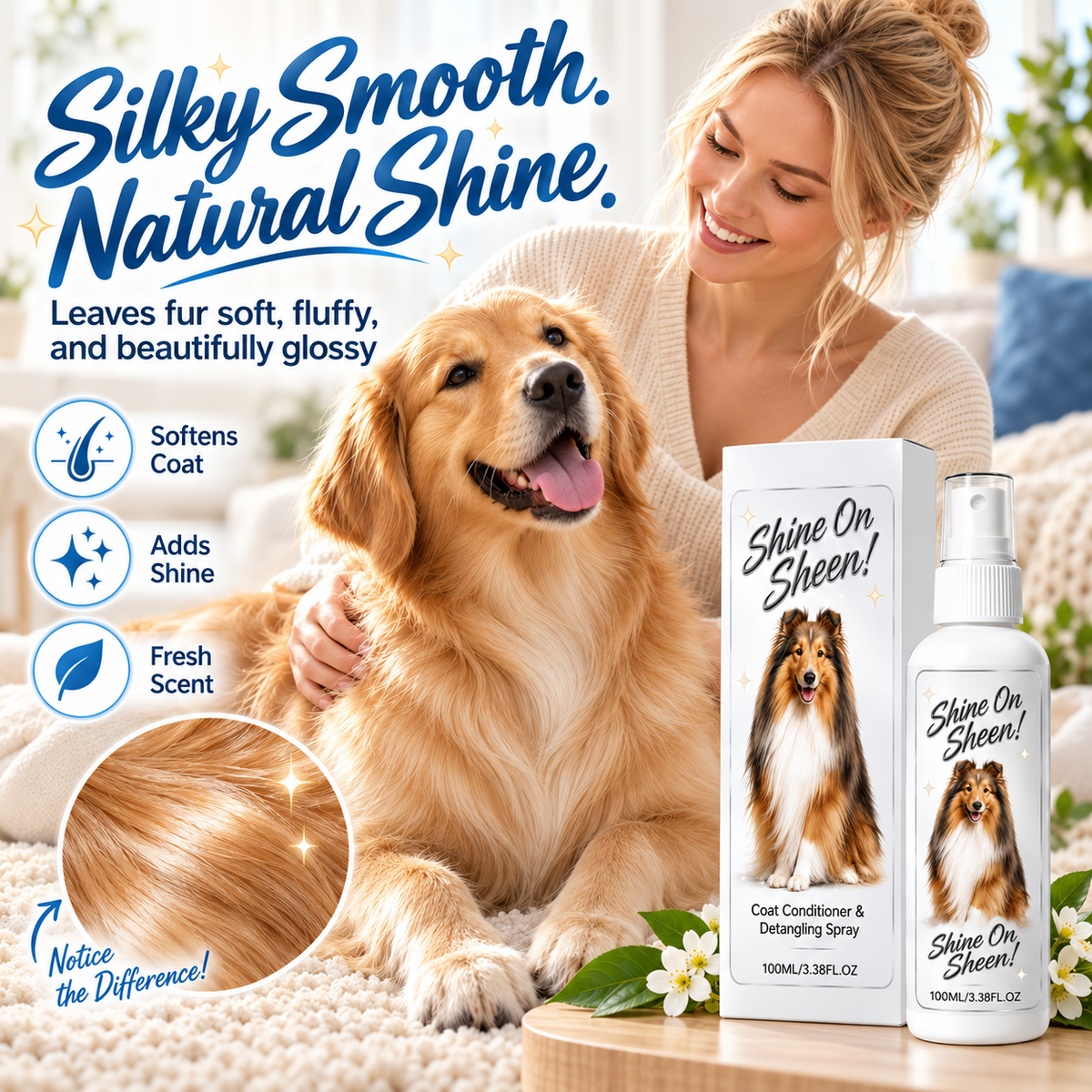🥳HOT SALE🥳💞50K+ SOLD! Loosens knots, softens & shines. Stress-free grooming – grab yours! ✅
