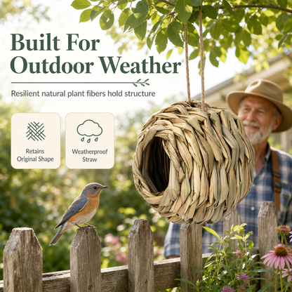 ⏳ LIMITED-TIME 50% OFF! 🐦 Hand-Woven Bird Nest – Cozy Hanging Shelter for Backyard Birds & Garden Decor 🌿