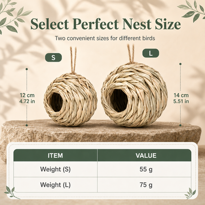 ⏳ LIMITED-TIME 50% OFF! 🐦 Hand-Woven Bird Nest – Cozy Hanging Shelter for Backyard Birds & Garden Decor 🌿