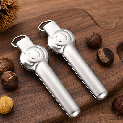 🌰 50% OFF! ✨ Lever-Assisted Stainless Steel Chestnut Opener & Nut Cracker – Food-Grade Rust-Resistant with Sharp Serrated Cross-Blade, Effort-Saving Mechanical Leverage & Ergonomic Non-Slip Grip – 17cm for Chestnuts Walnuts Pecans Hazelnuts & Almonds