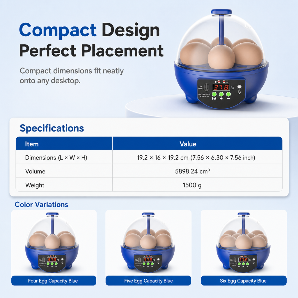 USB Automatic Egg Incubator with Egg Turning