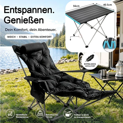 🪑 Portable, adjustable folding chair for outdoor use – Lightweight, sturdy & versatile – Ideal for the garden, camping, the beach or the patio – easy to carry and set up 🏕️✨