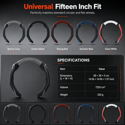 📢📢50% OFF !! ⏰Universal Carbon Fibre Steering Wheel Cover – Refresh Your Daily Drive ✨