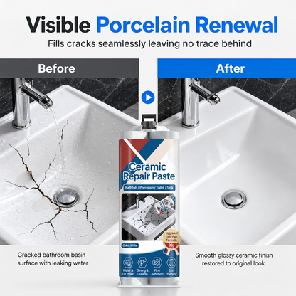 🥳2026 HOT SALE🥳💞50K+ SOLD! 🛁🧱 Ceramic Tile Repair Paste – quick-drying epoxy fills cracks & chips, waterproof for sinks, tiles & marble. Restore like new! 🛠️✅