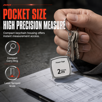 Mini Stainless Steel Retractable Tape Measure Keychain