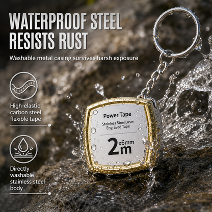 Mini Stainless Steel Retractable Tape Measure Keychain