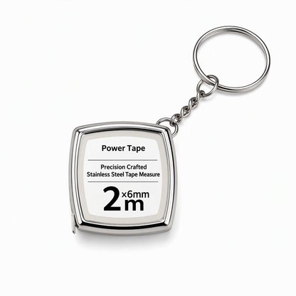 Mini Stainless Steel Retractable Tape Measure Keychain
