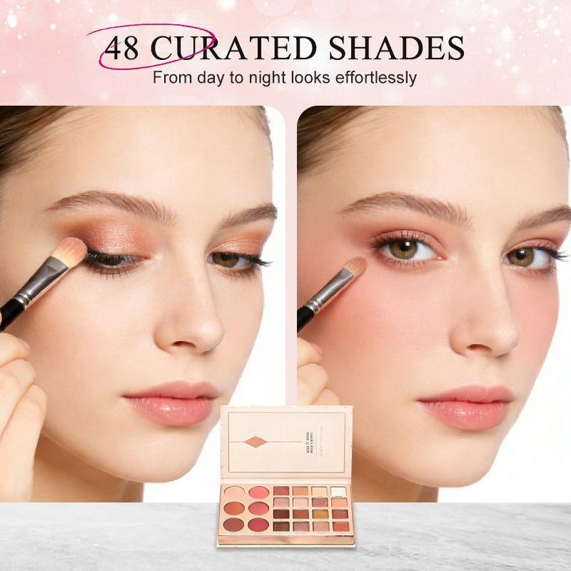 💄50% OFF NOW! All-in-One Makeup Book Palette, Multi Layer Eyeshadow Blush Contour Highlight Makeup Kit for Daily & Party Makeup