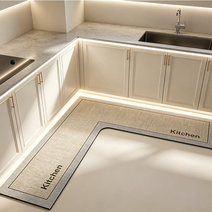 🍳 LIMITED-TIME 50% OFF! 💧 L-Shaped Diatomite Kitchen Mat – Quick Dry, Non-Slip, Comfortable ✨
