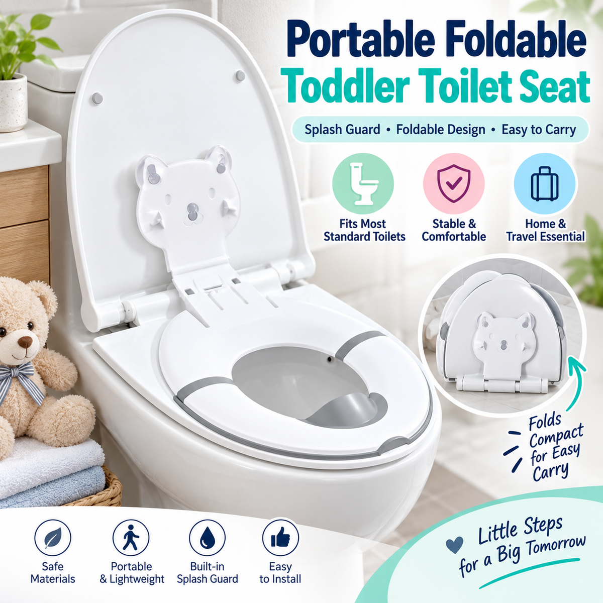 Foldable Kids Potty Training Toilet Seat