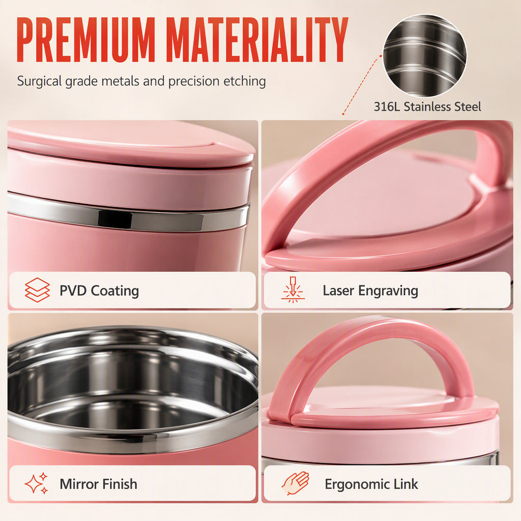 🎁2026 New Arrivals 50% OFF💥 Insulated Stainless Steel Lunch Box with Lid – Stackable Food Container