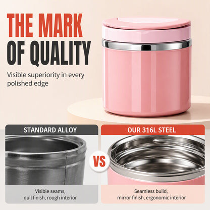 🎁2026 New Arrivals 50% OFF💥 Insulated Stainless Steel Lunch Box with Lid – Stackable Food Container