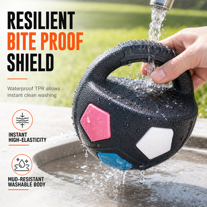 Interactive Dog Soccer Ball Toy with Grab Tabs