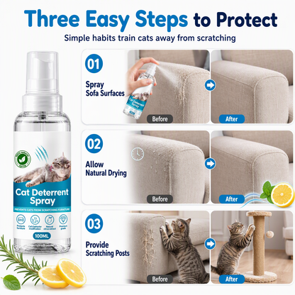 🐱🚫 Cat Scratch Deterrent Spray — Safe, Non-Toxic & Pet-Friendly 🌿