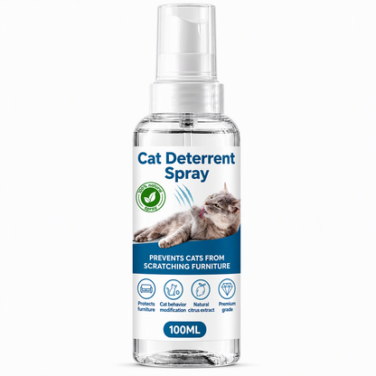 🐱🚫 Cat Scratch Deterrent Spray — Safe, Non-Toxic & Pet-Friendly 🌿