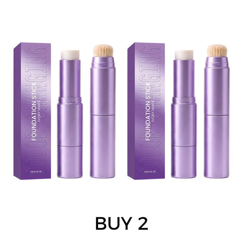 💄✨ 2-in-1 Color Changing Foundation Stick | Skin Tone Matching Cream Foundation Stick for Flawless Makeup