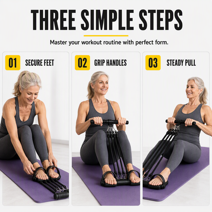Multifunctional Pedal Resistance Band Elastic Pull Rope for Abdominal Exercise Home Workout Yoga and Pilates Fitness for Men and Women