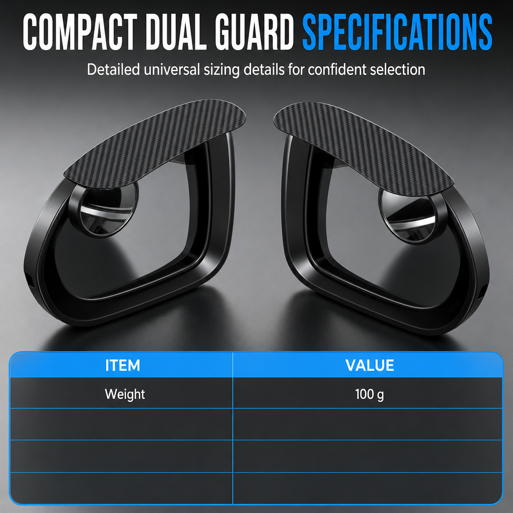 🚗50% OFF NOW! Adjustable Blind Spot Mirrors with Rain Visor, Carbon Fiber Rearview Mirror Rain Guard, Wide Angle Convex Mirror for Car Side Mirror, Improve Driving Safety in Rainy Days