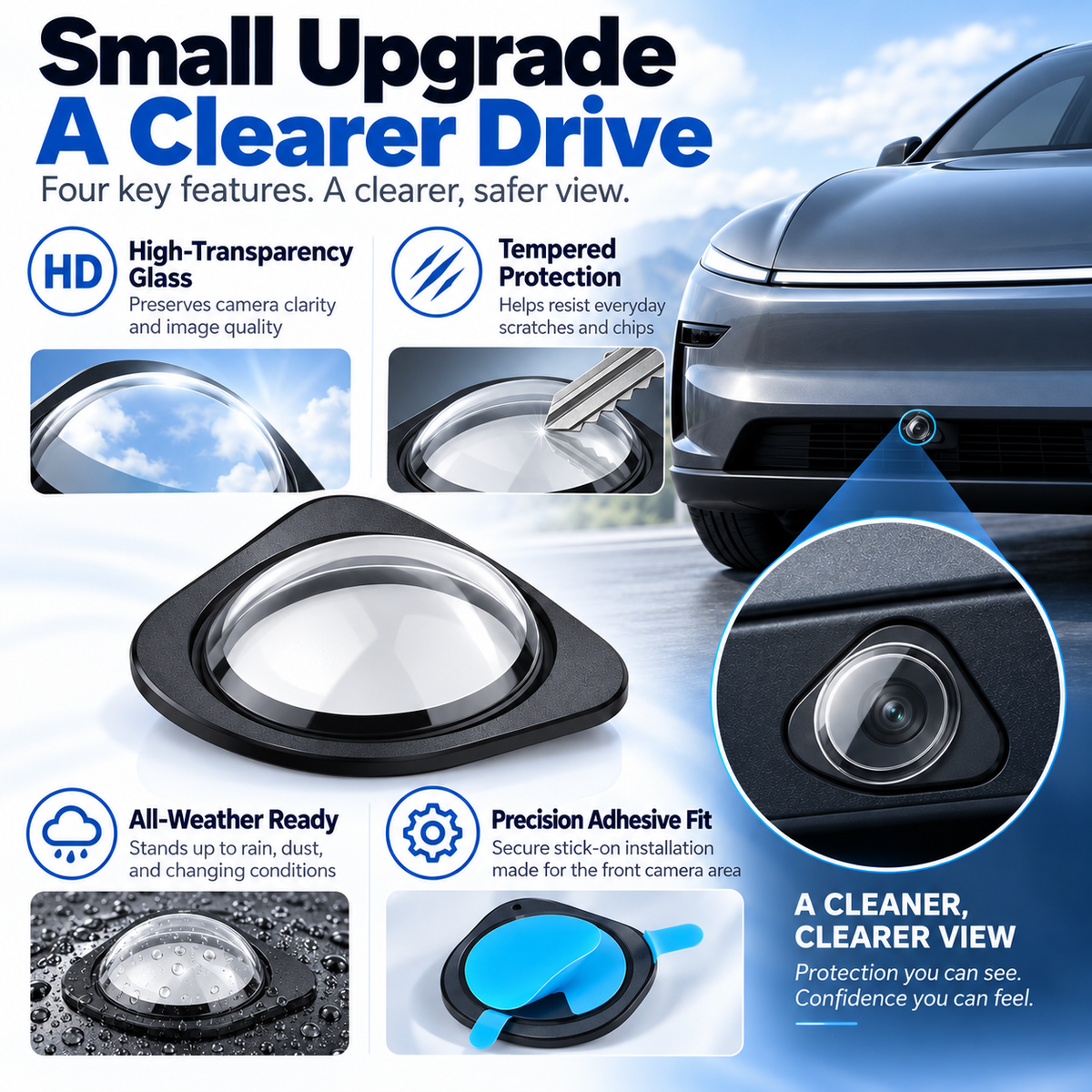 Front Camera Protective Cover for Electric Vehicles