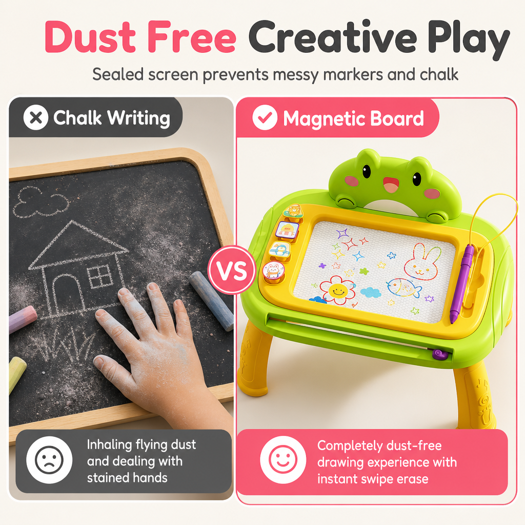 ⏳Time-Limited Special ⏰✨ Kids Magnetic Drawing Board — Pen & 4 Stamps Included 📢