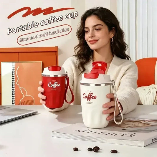 Portable Smart Thermal Coffee Cup with Temperature Display