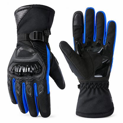 🏍️ 50% OFF NOW! ❄️ Winter Motorcycle Gloves – Knuckle Armor, Waterproof Shell & Plush Lining – Extended Gauntlet for Freezing Rides 🧤