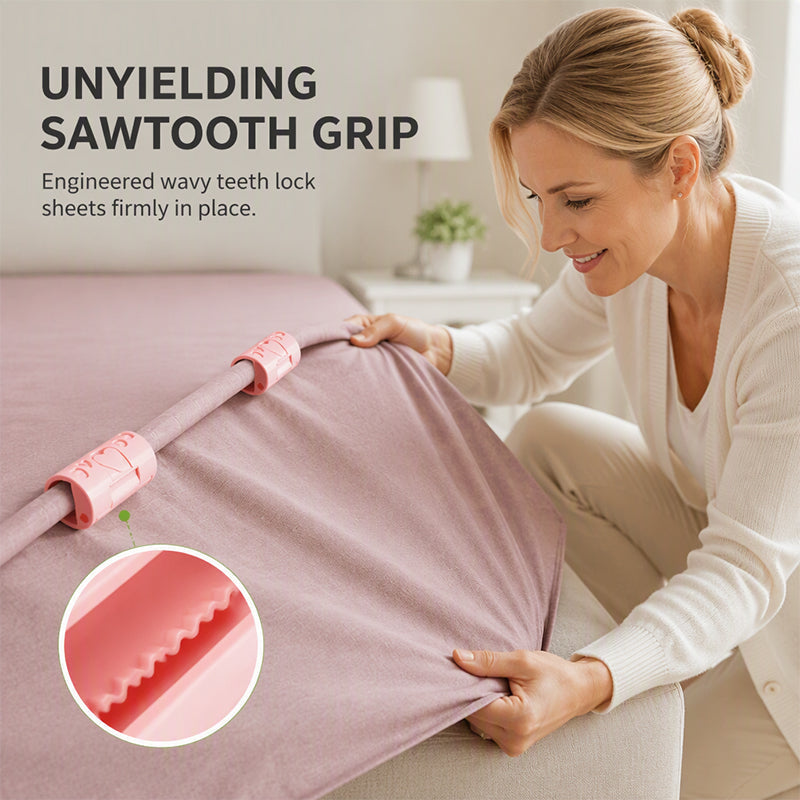 Keep Sheets Tight Instantly! No-Needle Bedsheet Clips