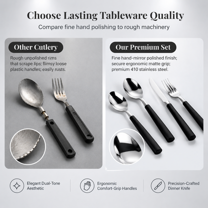 Stainless Steel Flatware Set for Hotel and Home Use