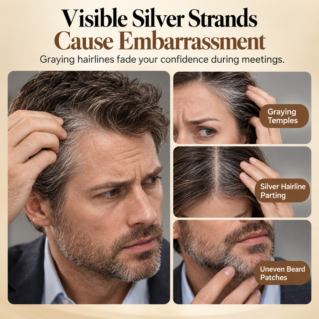 Temporary Hair Color Touch Up Stick for Gray Coverage