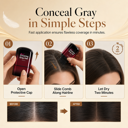 Temporary Hair Color Touch Up Stick for Gray Coverage