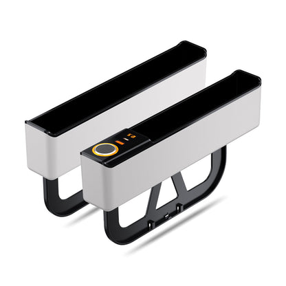 Multifunctional Car Seat Gap Organizer Box with USB Charging Ports