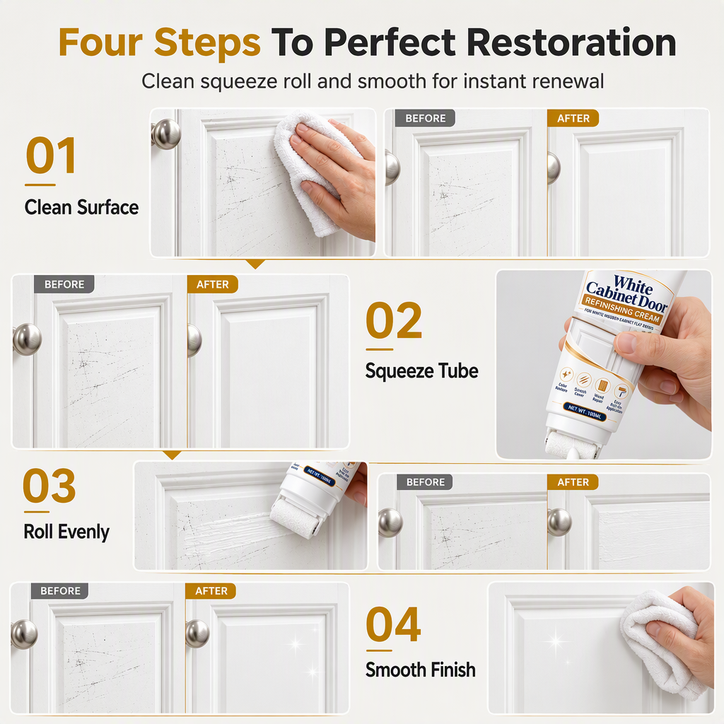 Wood Furniture Repair and Renovation Paste with Built-in Roller Brush