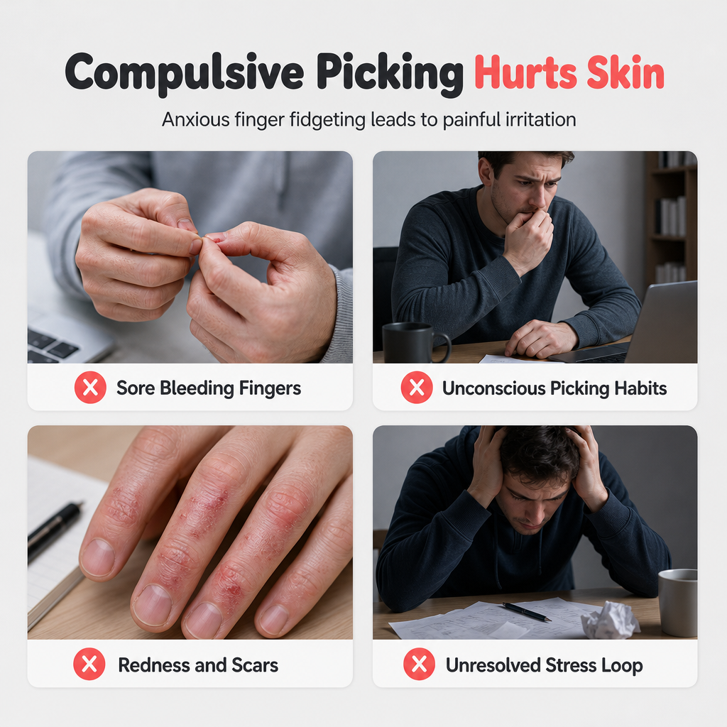 🏆 Last Day Special Price $17.99! 🔥Buy 2 Get 1 Free🎁Rectangular Skin Picking Fidget Toy with Tweezers