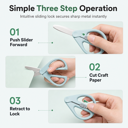 🎁50% OFF!!📢✂️ Portable Retractable Safety Scissors – Compact, Multi-Purpose & Easy to Carry, Keep Them Handy for Paper Crafts, DIY & Package Opening Without Taking Up Space ✨