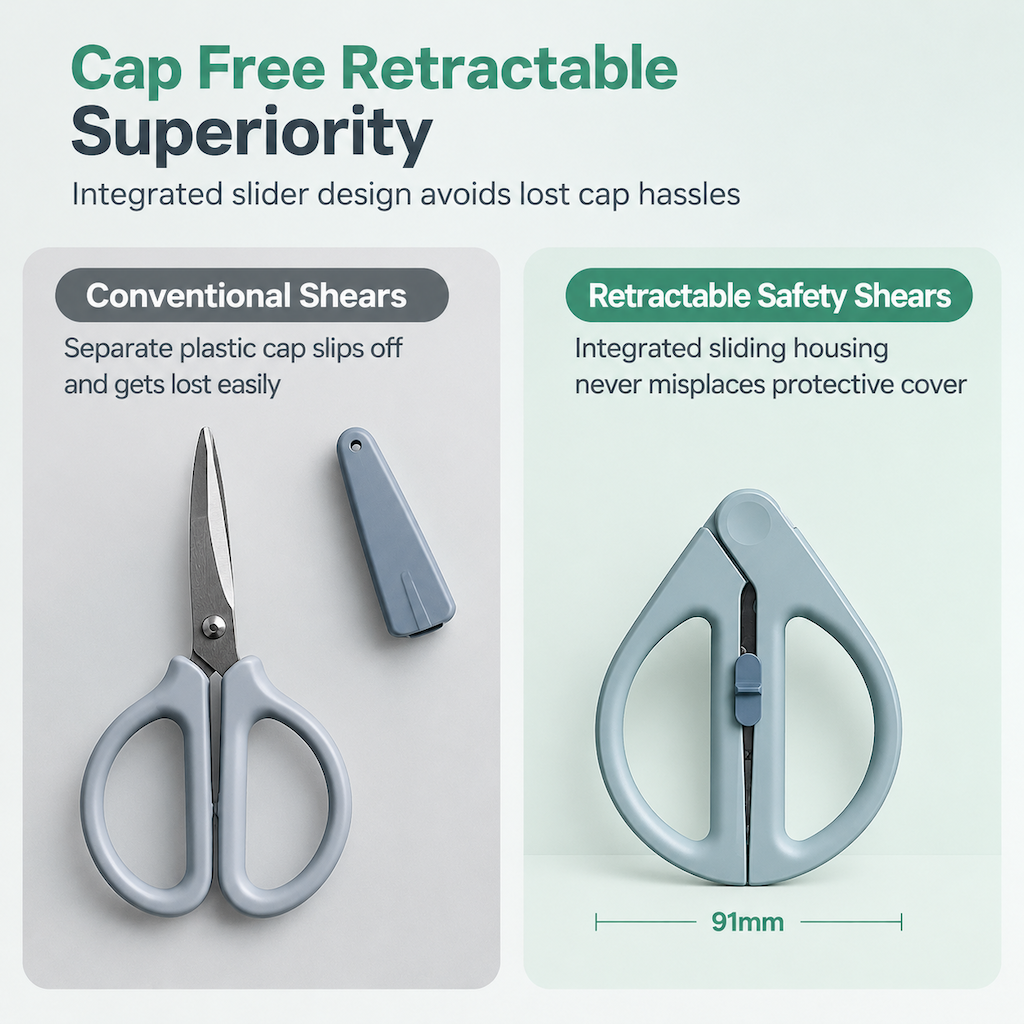 🎁50% OFF!!📢✂️ Portable Retractable Safety Scissors – Compact, Multi-Purpose & Easy to Carry, Keep Them Handy for Paper Crafts, DIY & Package Opening Without Taking Up Space ✨