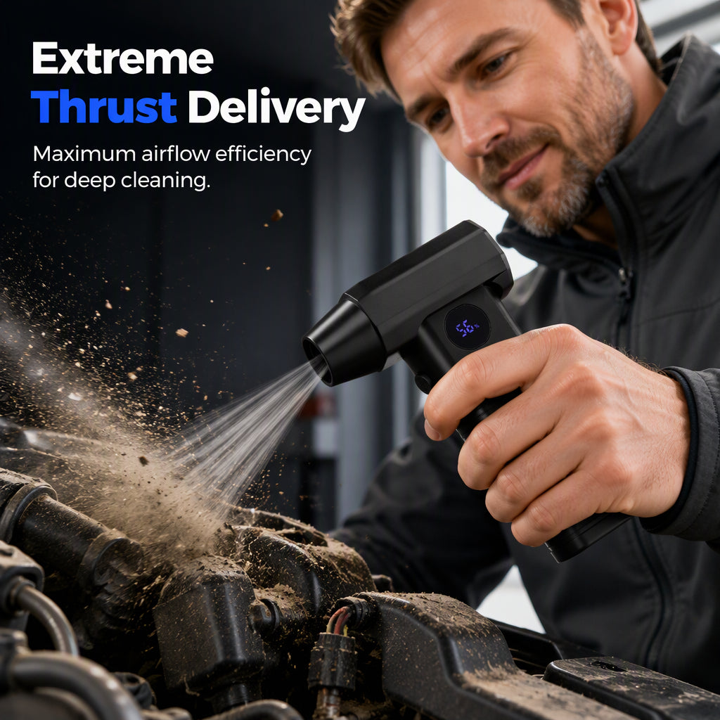 🔥50% OFF NOW!🌪️ Handheld Wireless Mini High Speed Turbo Fan – 110K RPM Portable Rechargeable Jet Blower with LED Display for Car Cleaning, Dust & Leaf Removal