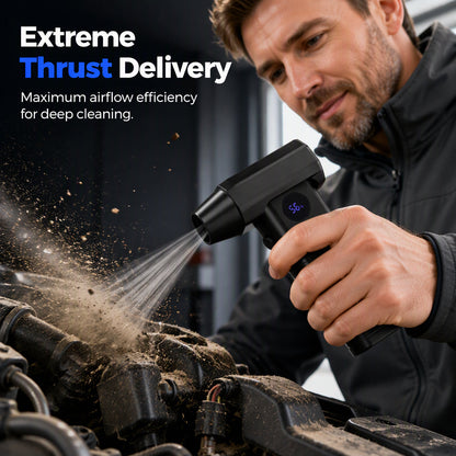 🔥50% OFF NOW!🌪️ Handheld Wireless Mini High Speed Turbo Fan – 110K RPM Portable Rechargeable Jet Blower with LED Display for Car Cleaning, Dust & Leaf Removal