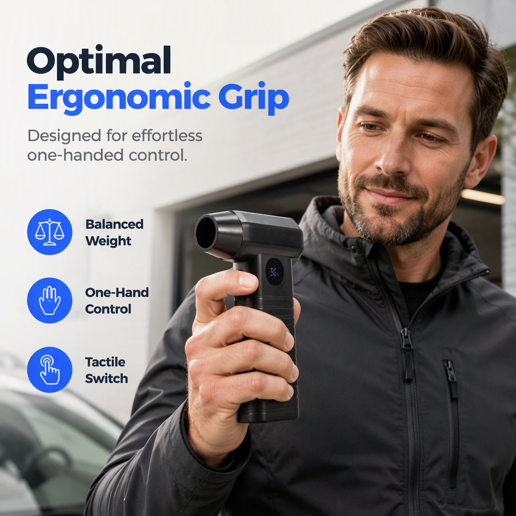 🔥50% OFF NOW!🌪️ Handheld Wireless Mini High Speed Turbo Fan – 110K RPM Portable Rechargeable Jet Blower with LED Display for Car Cleaning, Dust & Leaf Removal