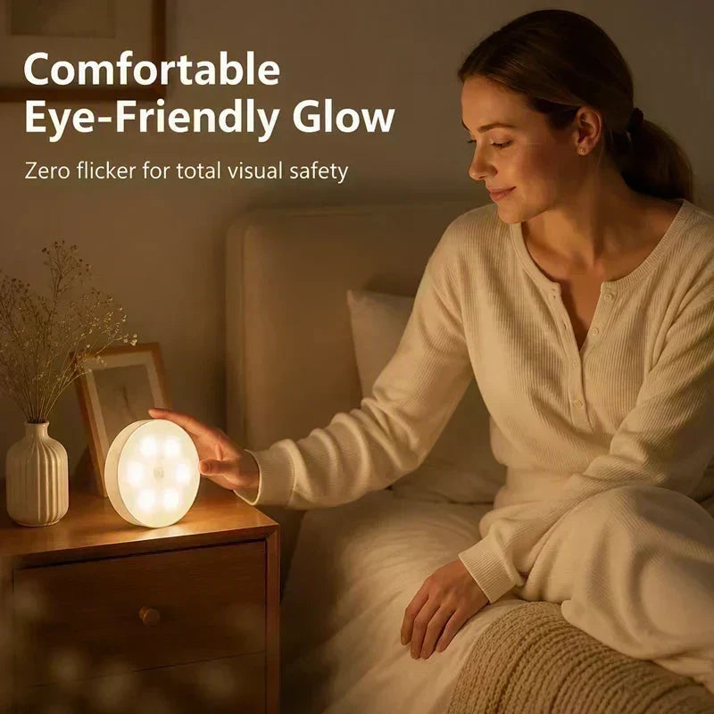 📢📢50% OFF !! ⏰Motion Sensor LED Night Light, Eye-Caring Flicker-Free Cabinet Lamp, Easy Install 🛏️