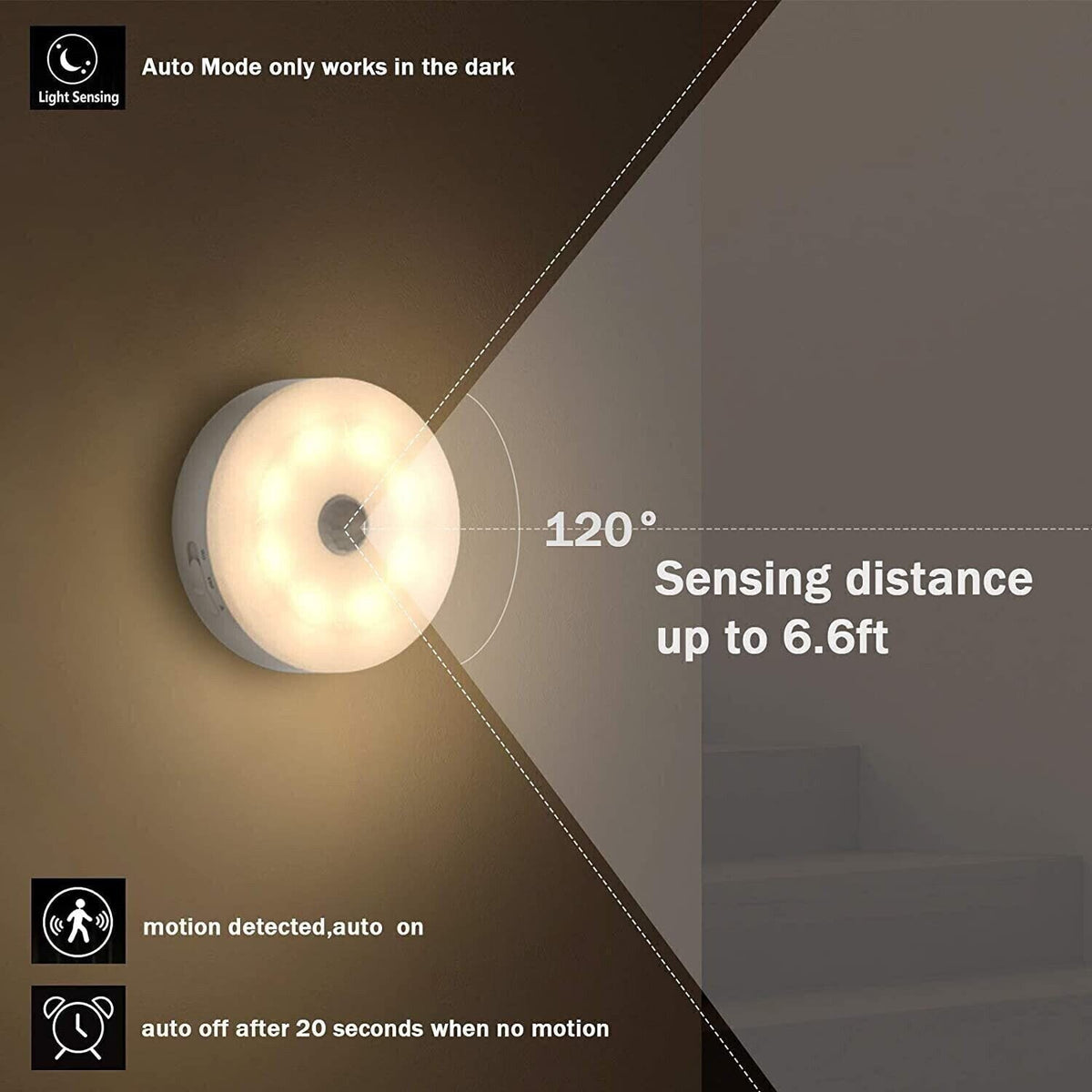 📢📢50% OFF !! ⏰Motion Sensor LED Night Light, Eye-Caring Flicker-Free Cabinet Lamp, Easy Install 🛏️