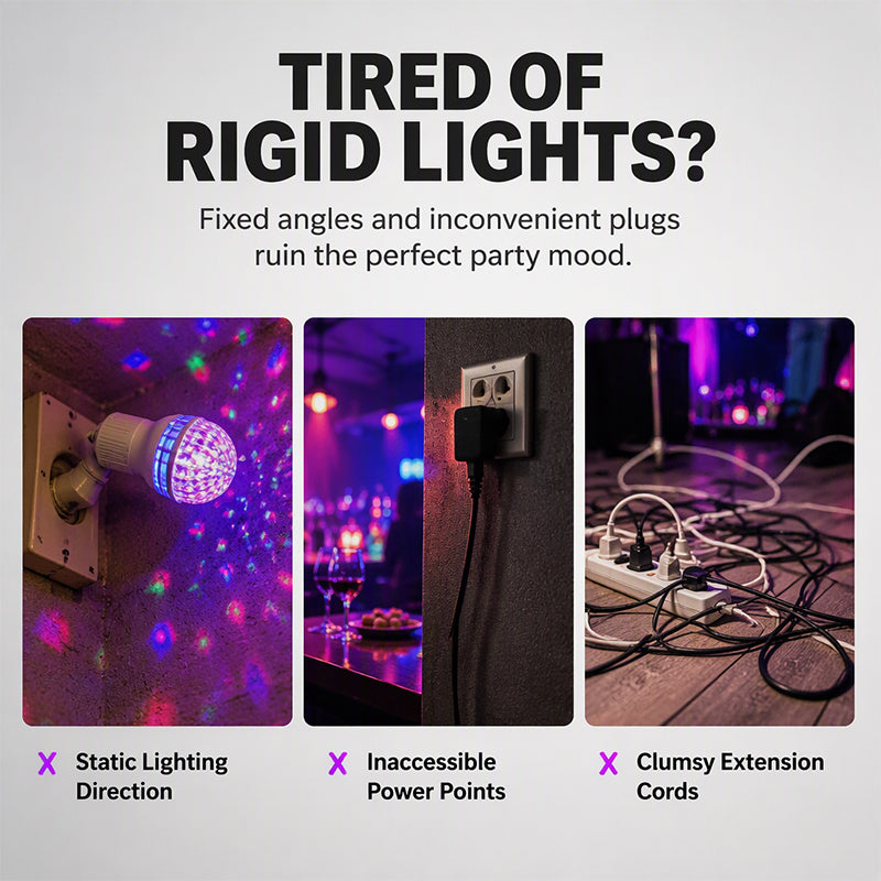 RGB LED Rotating Crystal Magic Ball Stage Light