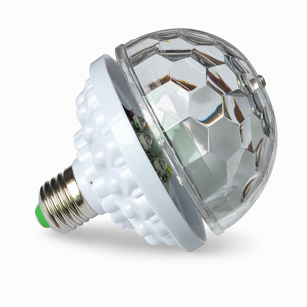 RGB LED Rotating Crystal Magic Ball Stage Light