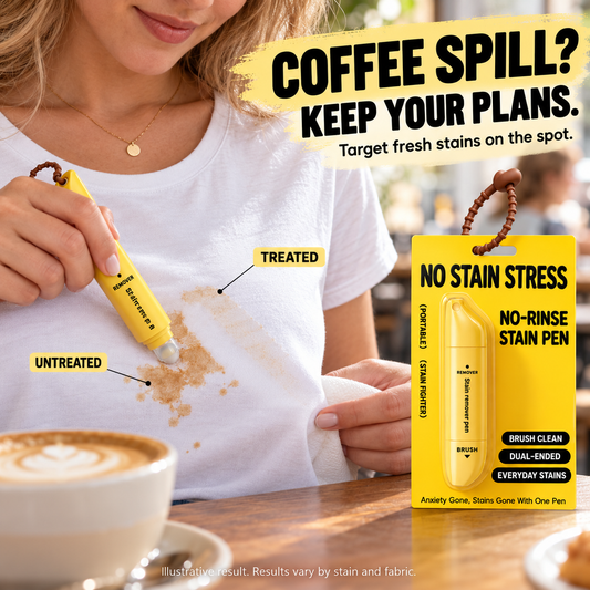🥳2026 HOT SALE🥳💞50K+ SOLD! 🚗🧽 50% OFF!Portable Dual-Head Stain Remover Pen