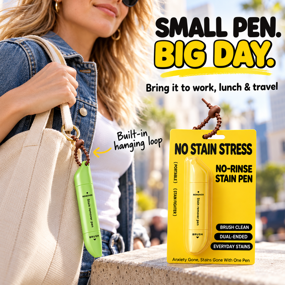 🥳2026 HOT SALE🥳💞50K+ SOLD! 🚗🧽 50% OFF!Portable Dual-Head Stain Remover Pen