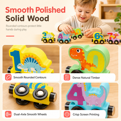 📢📢 50% OFF🚂Magnetic Wooden Number Train — Counting Fun for Ages 3+ 🎁