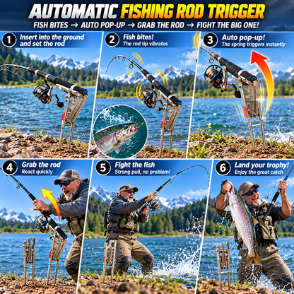 Automatic Double Spring Fishing Rod Holder