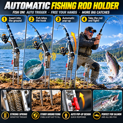 Automatic Double Spring Fishing Rod Holder