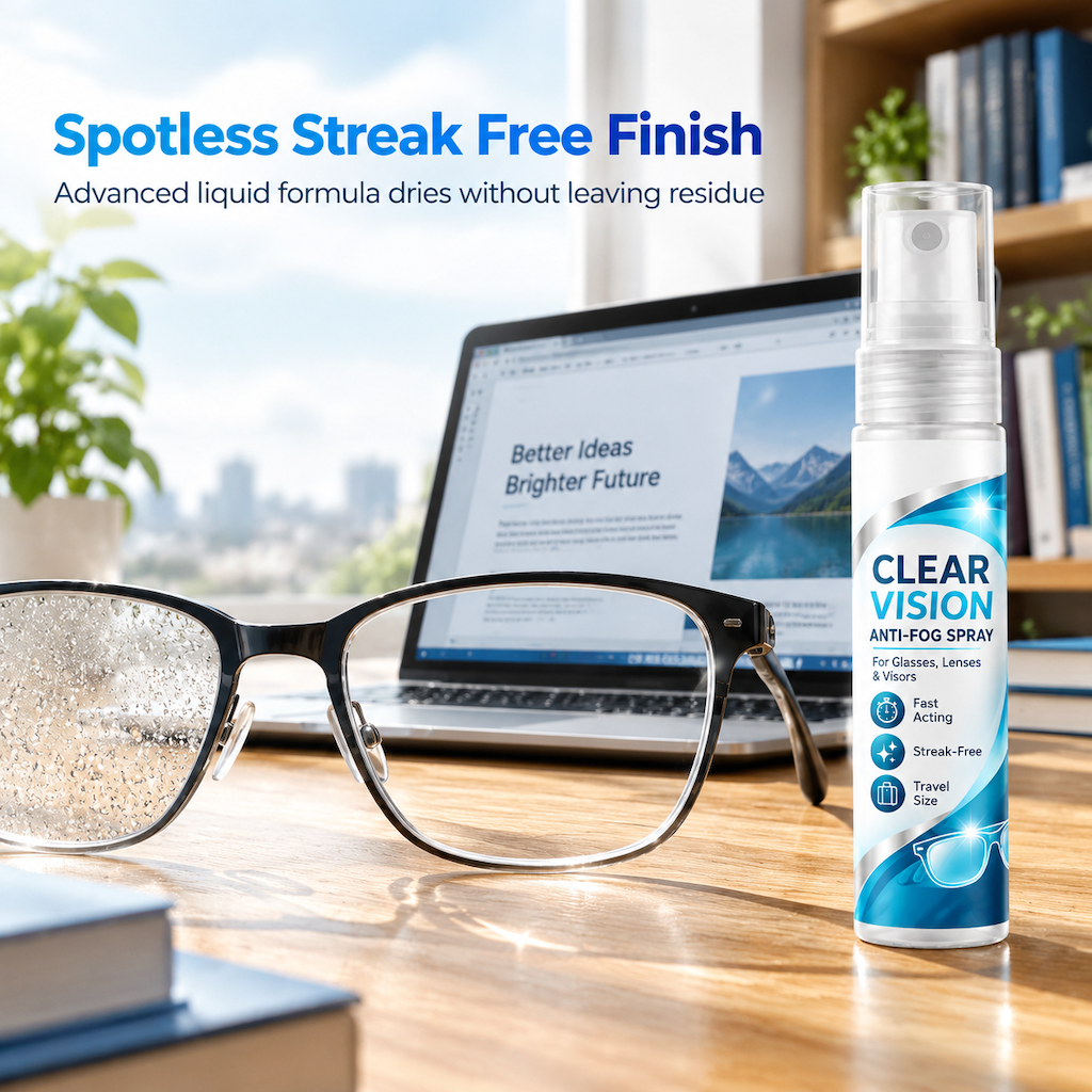 Portable Glasses Anti-Fog Spray and Lens Defogger