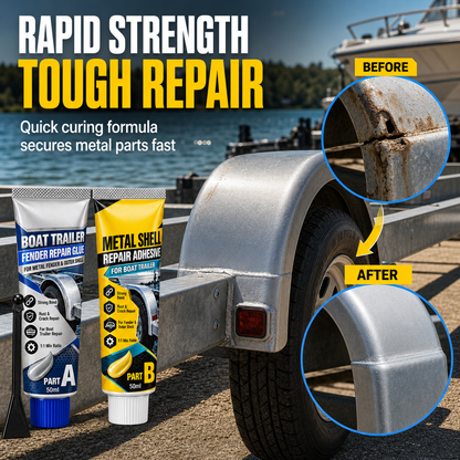 Boat Trailer Metal Repair Glue Two Component AB Adhesive Kit for Gap Repair with Brush